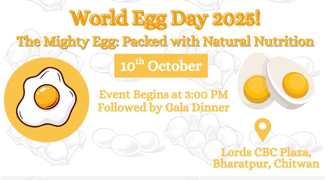 विश्व अण्डा दिवस २०८२ चितवनमा आयोजना हुने
