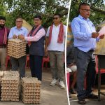 पोषण प्रवर्द्धनका लागि समिटार विद्यालयमा अण्डा हस्तान्तरण
