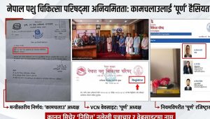 पशु चिकित्सा परिषद्मा पदाधिकारीको हैसियतमाथि प्रश्न
